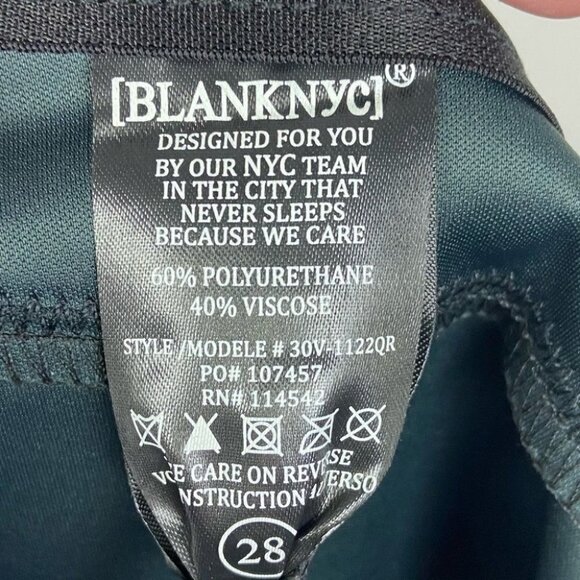 NWT Revolve Blank NYC Pull-On Leggings Black‎ Pants Vegan Leather Size 28 Coated - Picture 8 of 11